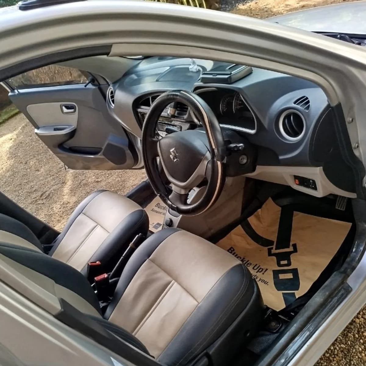Interior and front seats of a NOHA self-drive rental car
