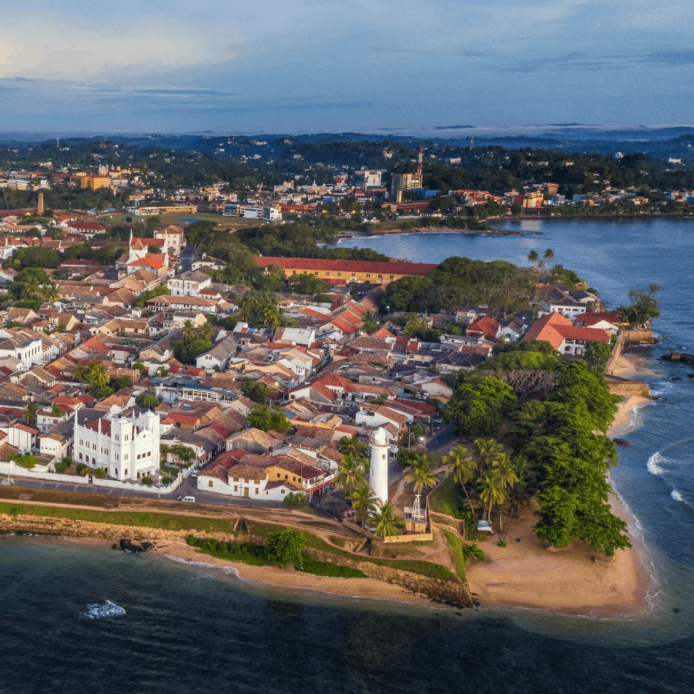Galle fort bird eye view