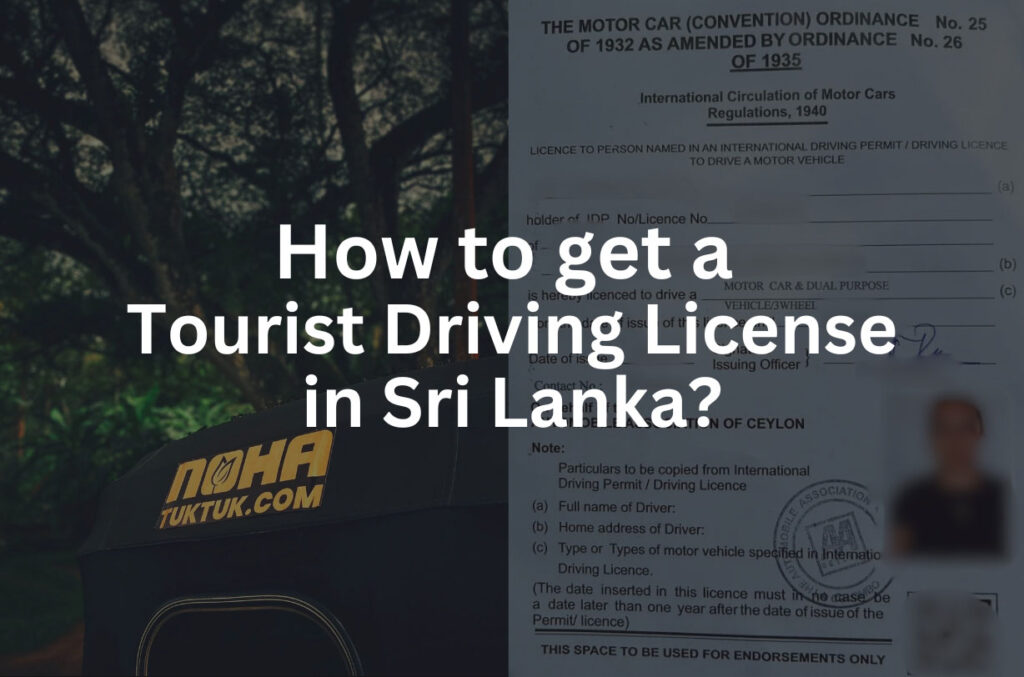 How to get a Tourist Driving License in Sri Lanka NOHA TUKTUK