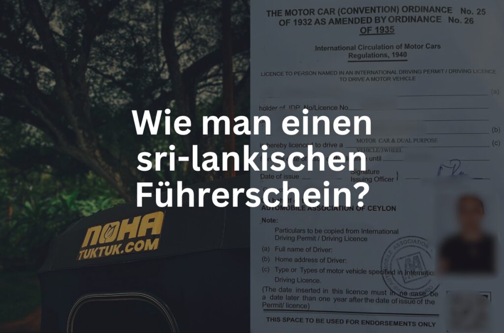 Wie man einen Sri Lanka Führerschein