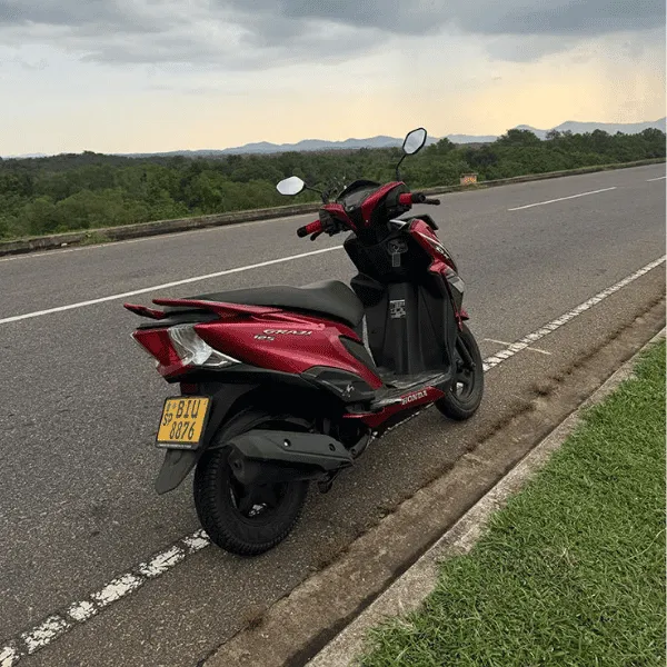 Range of scooter models available for rental in Sri Lanka