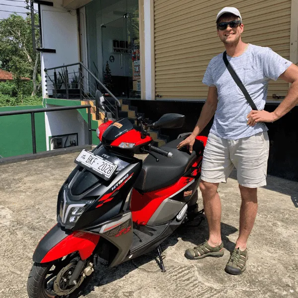 TVS Ntorq scooter available for rental in Sri Lanka